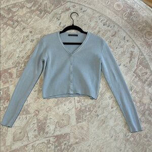 Brandy Melville blue Cropped Cardigan Sweater